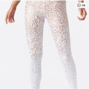 ZYIA White and copper Speckled Leggings